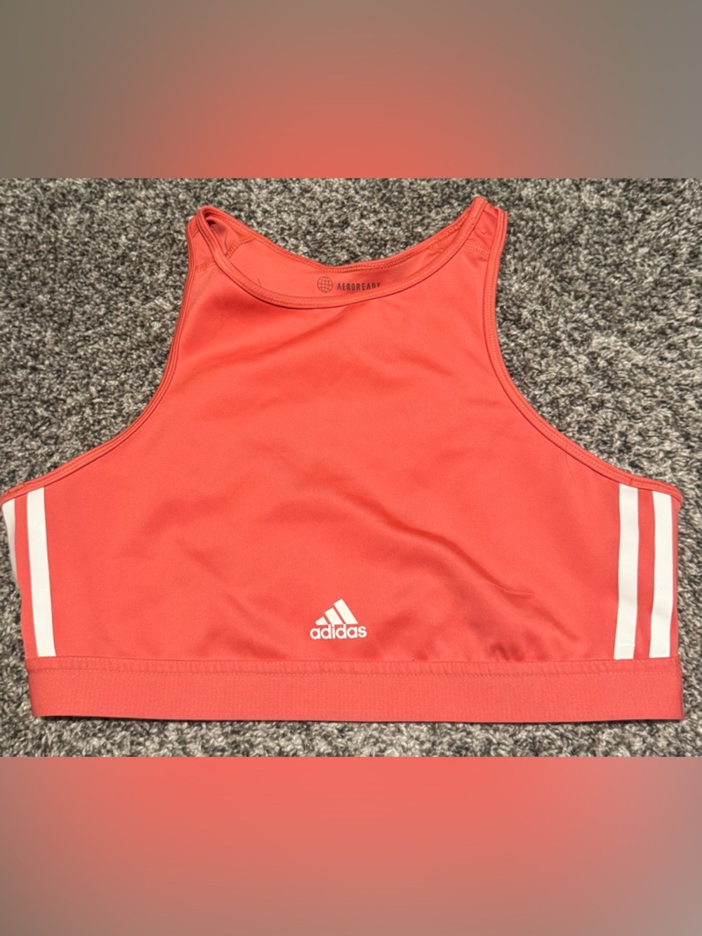 adidas Coral Racerback Sports Crop Top